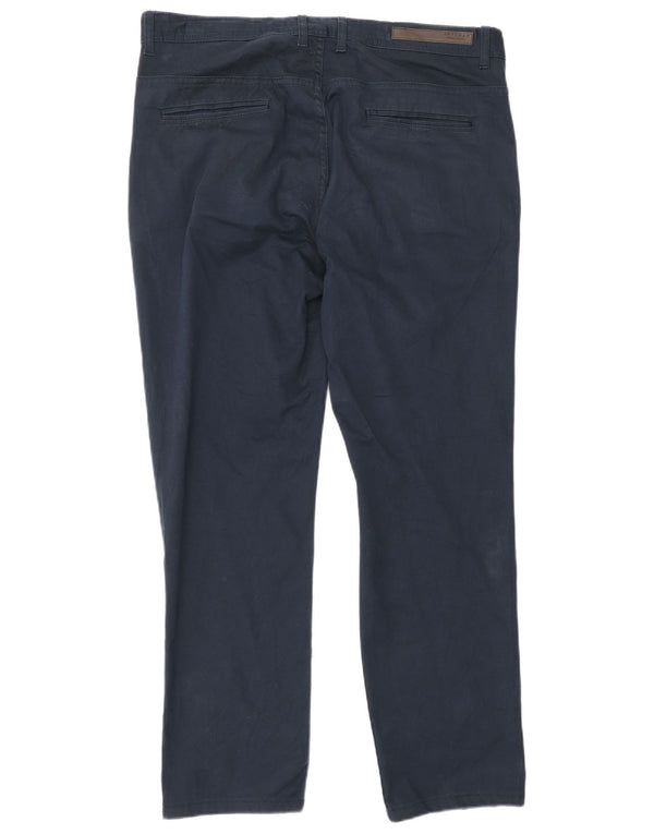 Zara Herre Lige Chinobukser EU 44 Large W34 L28 Marineblå Bomuld