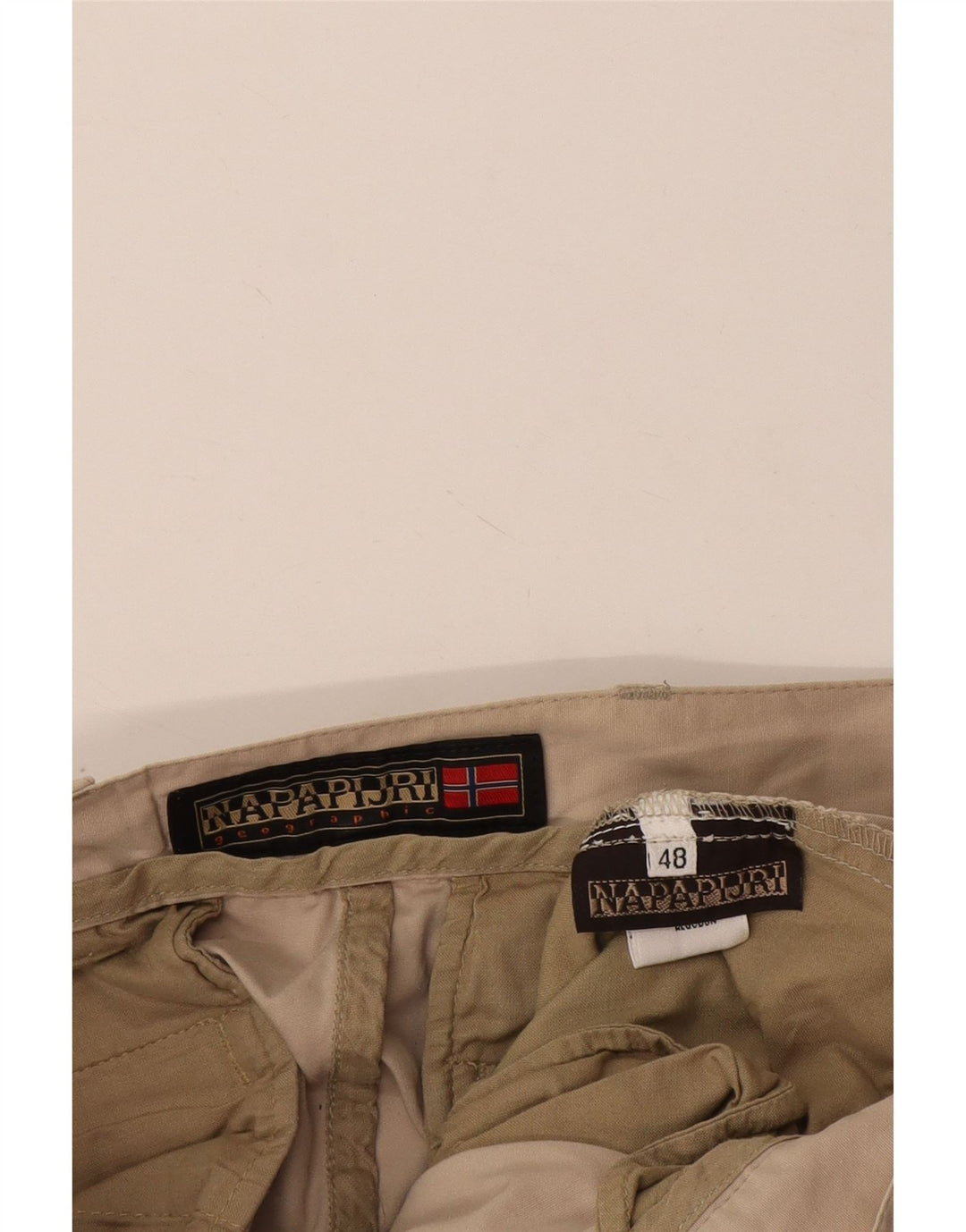 Pantaloncini cargo da uomo Napapijri IT 48 medi W30 in cotone beige