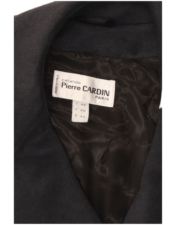 PIERRE CARDIN Womens Oversized Open Overcoat IT 44 Medium Black Acetate