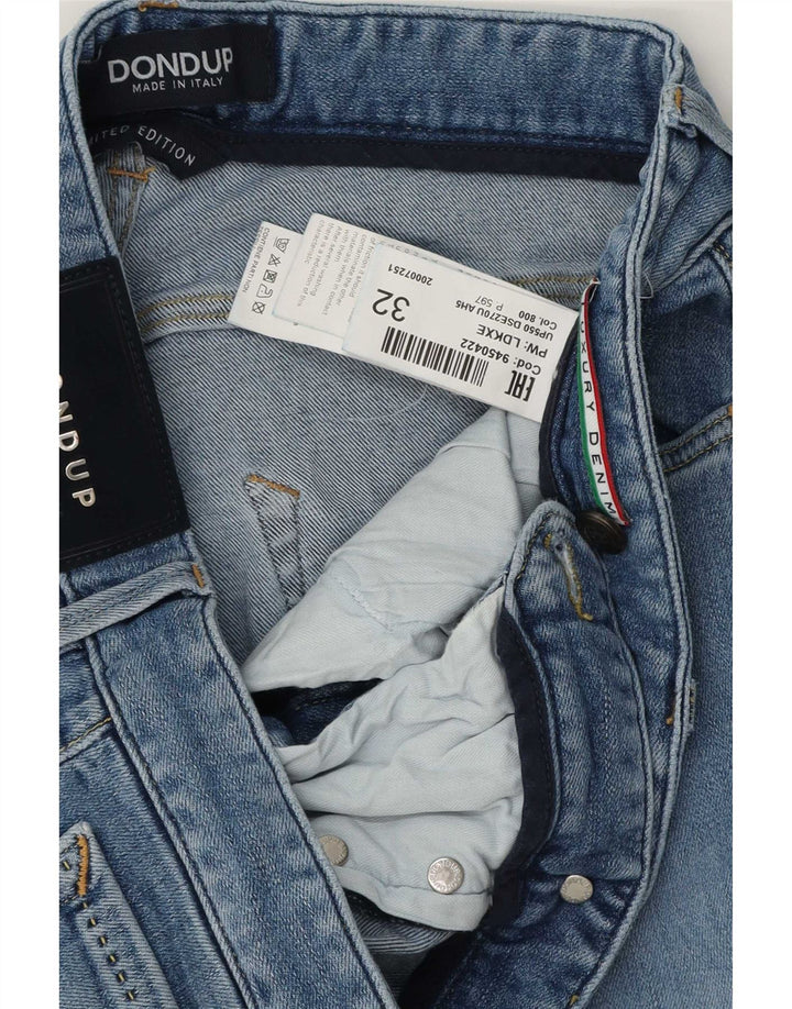 Dondup Mens Slim Jeans W32 L32 Blue Cotton