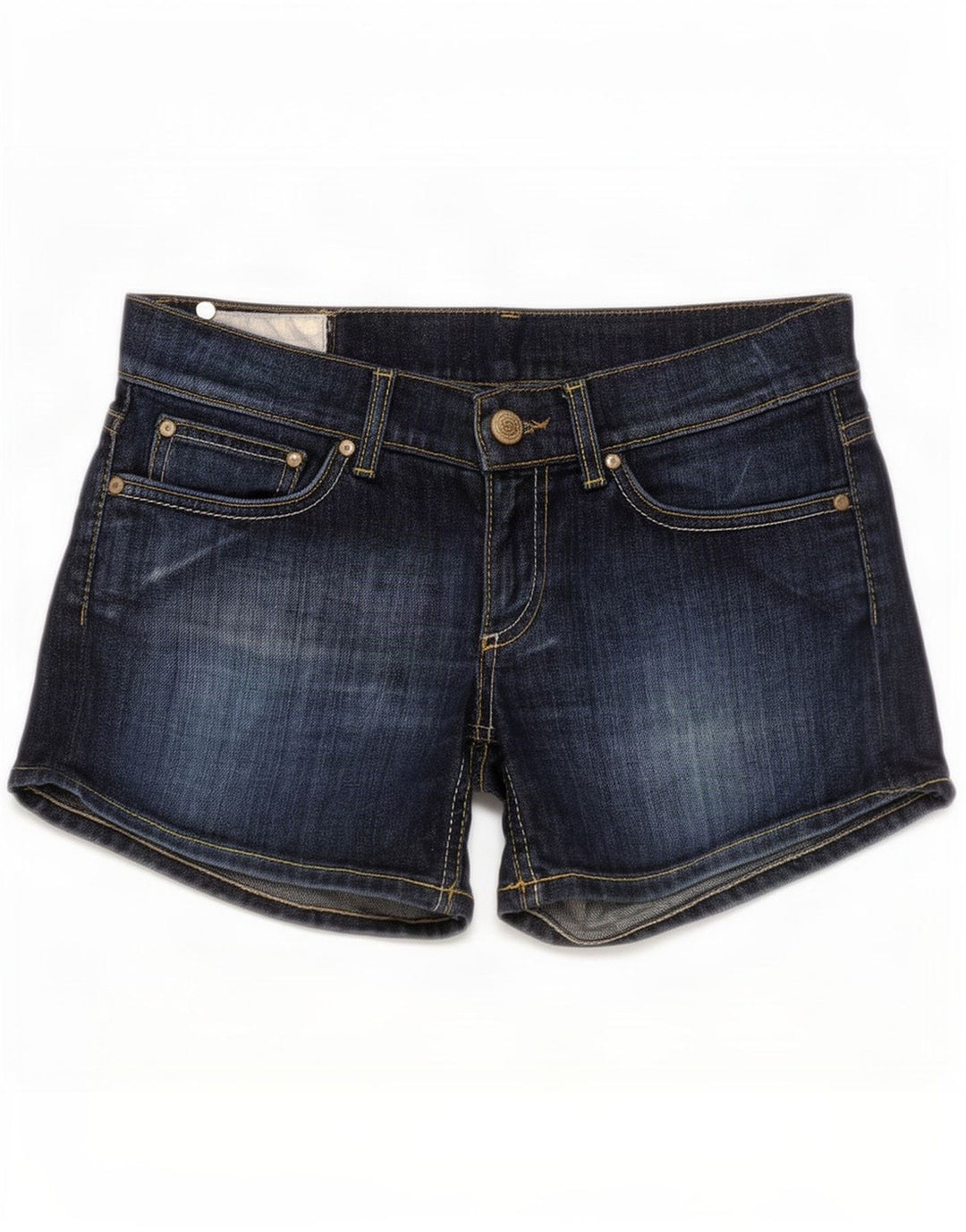 Dondup Womens Low Waist Denim Shorts W30 Medium Navy Blue