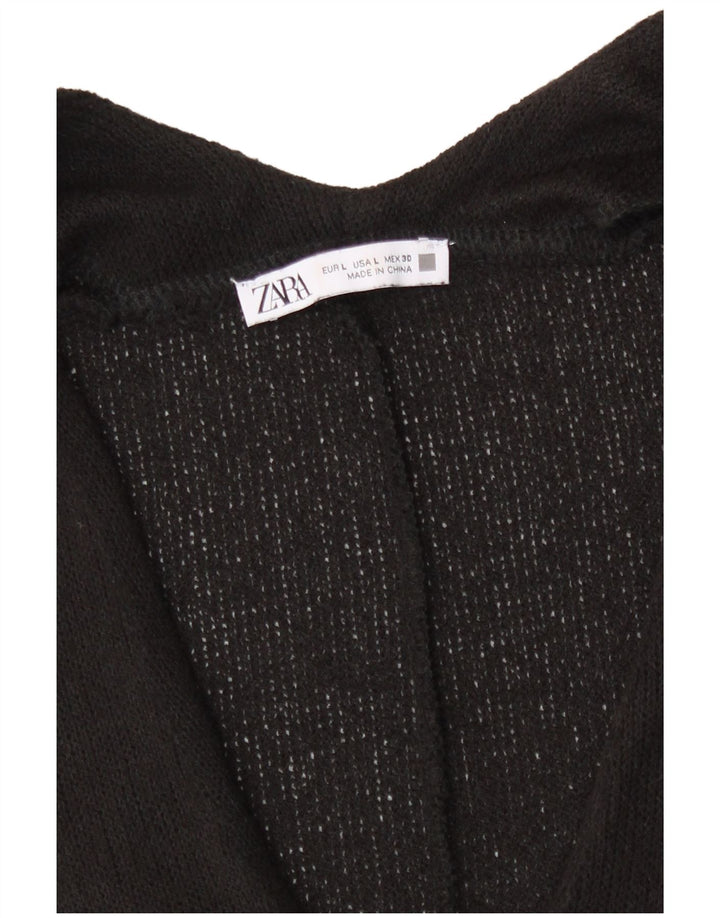 Zara Womens Oversized Vest Tank Top Large Black