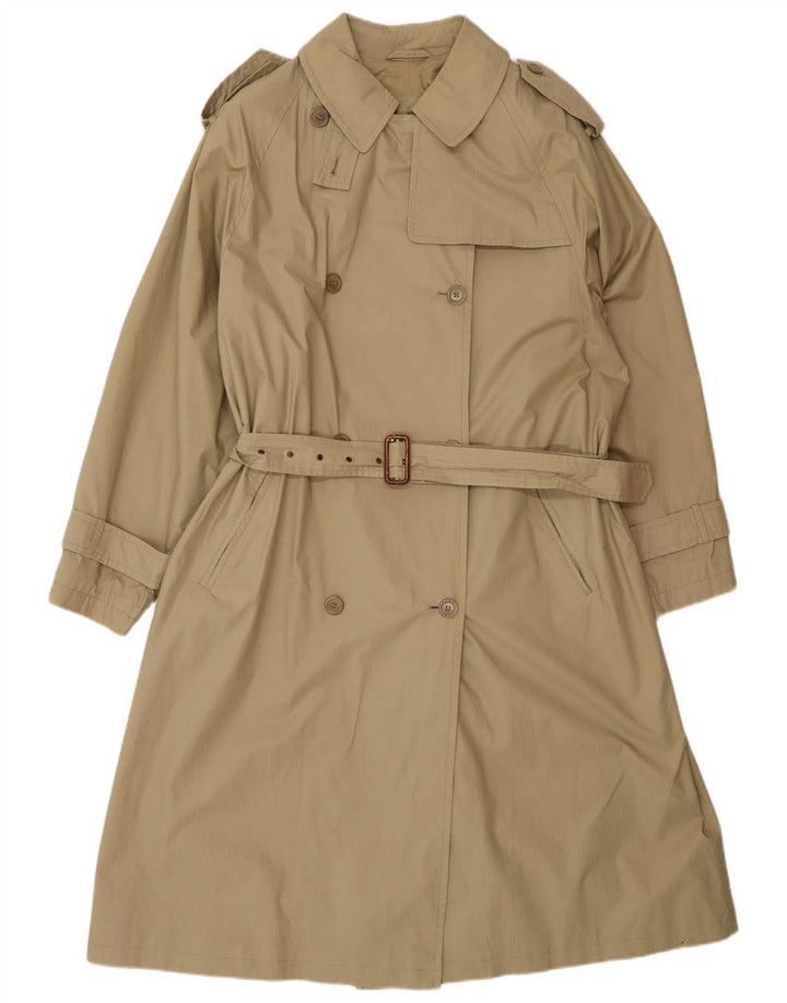 Ombraluce Kvinder Oversized Trench Coat UK 14 Medium Beige Bomuld