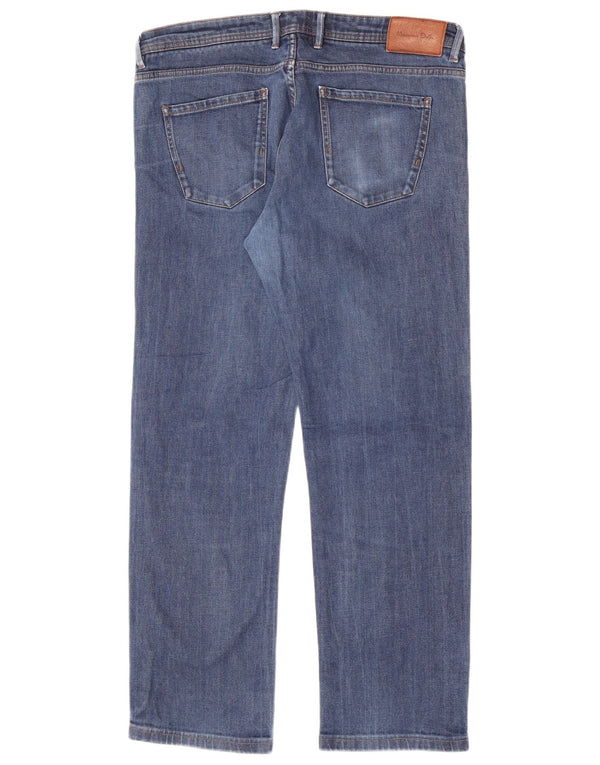 Massimo Dutti Womens Regular Fit Straight Jeans EU 44 Large W34 L28 Blue