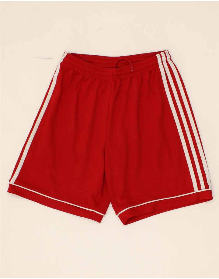 ADIDAS Boys Climalite Sport Shorts 13-14 Years Maroon Polyester Vintage Adidas and Second-Hand Adidas from Messina Hembry 