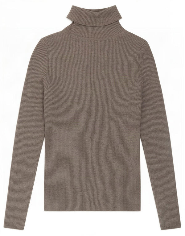 Marks & Spencer Dame Rullehals Sweater UK 10 Small Grey Viscose