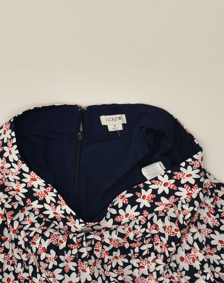 J. CREW Womens A-Line Skirt US 8 Medium W30  Black Floral Polyester | Vintage J. Crew | Thrift | Second-Hand J. Crew | Used Clothing | Messina Hembry 