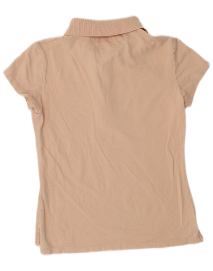 Tommy Hilfiger Womens Polo Shirt UK 12 Medium Orange