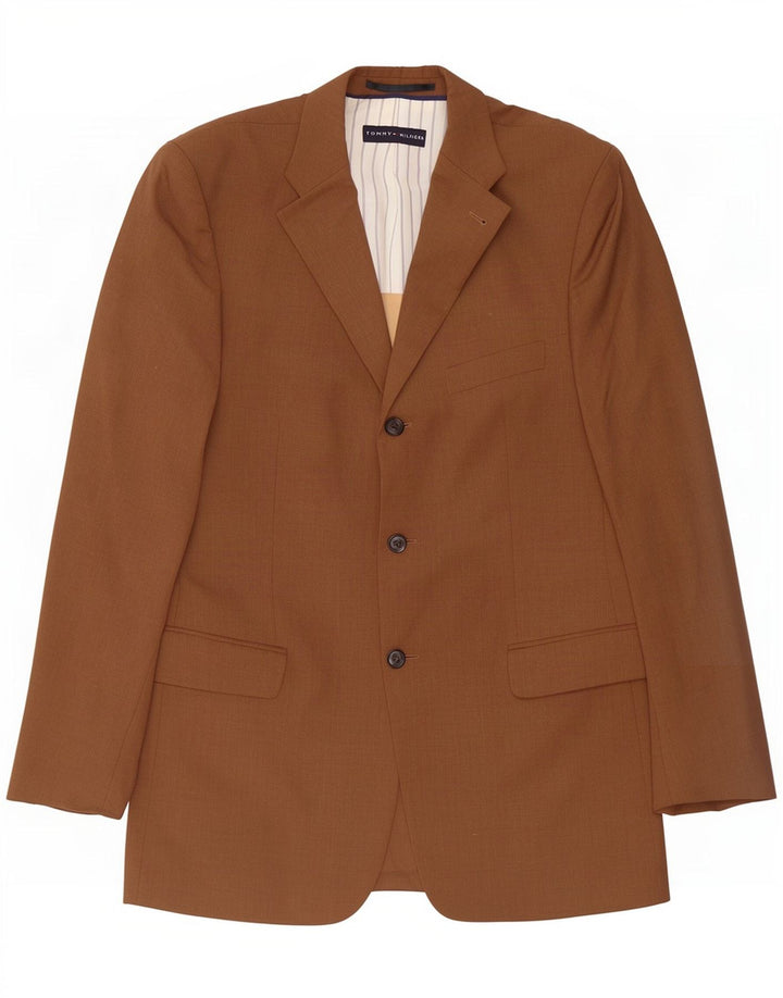 Tommy Hilfiger férfi 3 gombos blézer dzseki IT 50 nagy bézs gyapjú