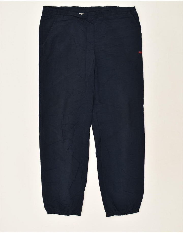 FILA Mens Tracksuit Trousers Joggers  Navy Blue Nylon | Vintage Fila | Thrift | Second-Hand Fila | Used Clothing | Messina Hembry 