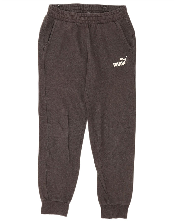 Puma Mens Tracksuit Trousers Joggers Small Grey Cotton