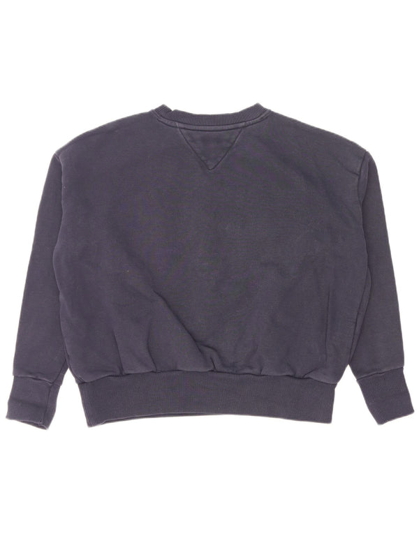 Tommy Hilfiger Damen Grafik-Sweatshirt-Pullover UK 10 Small Marineblau