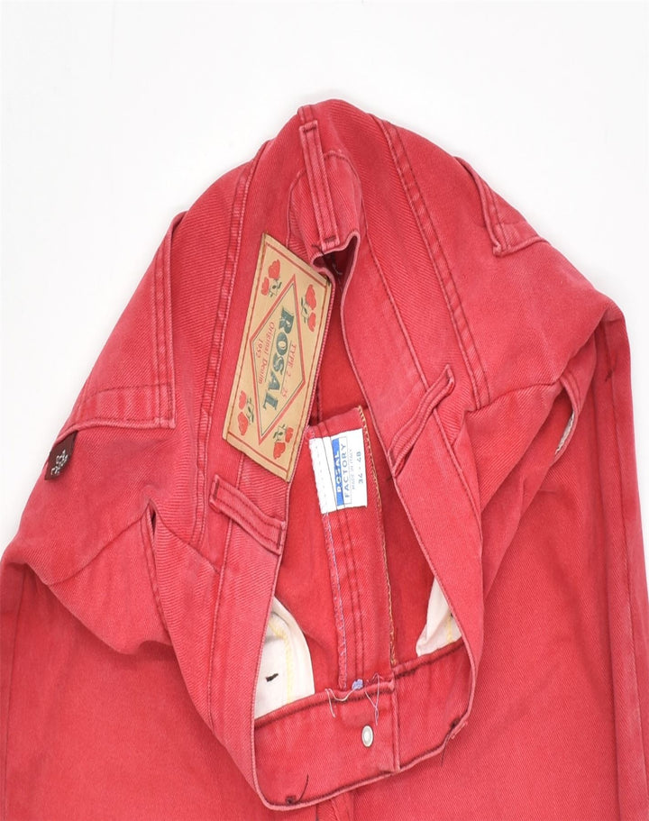 ROSAL Womens High Waist Tapered Jeans IT 48 XL W31 L30 Red Cotton | Vintage | Thrift | Second-Hand | Used Clothing | Messina Hembry 