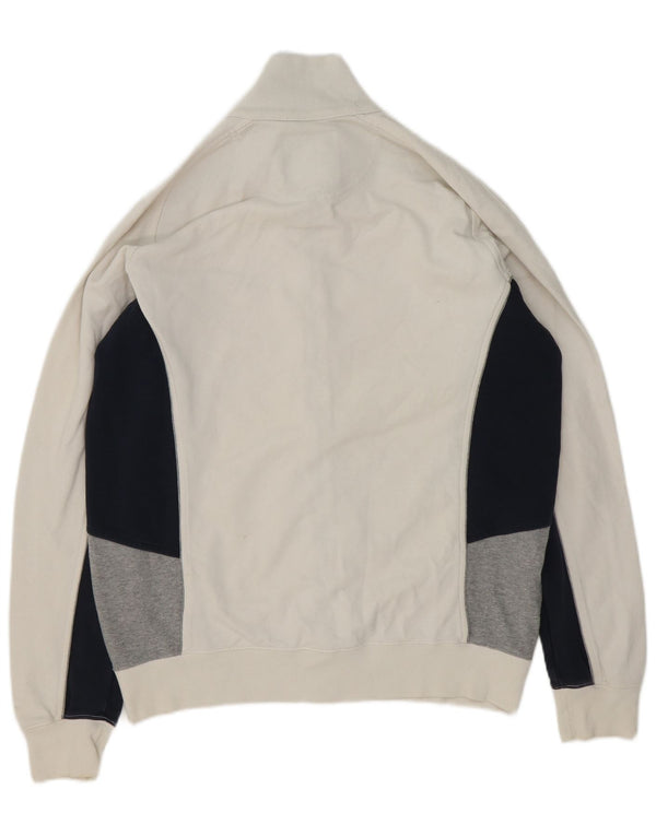 Champion Herren-Trainingsanzug-Oberteil, Jacke, XL, weiße Colourblock-Baumwolle