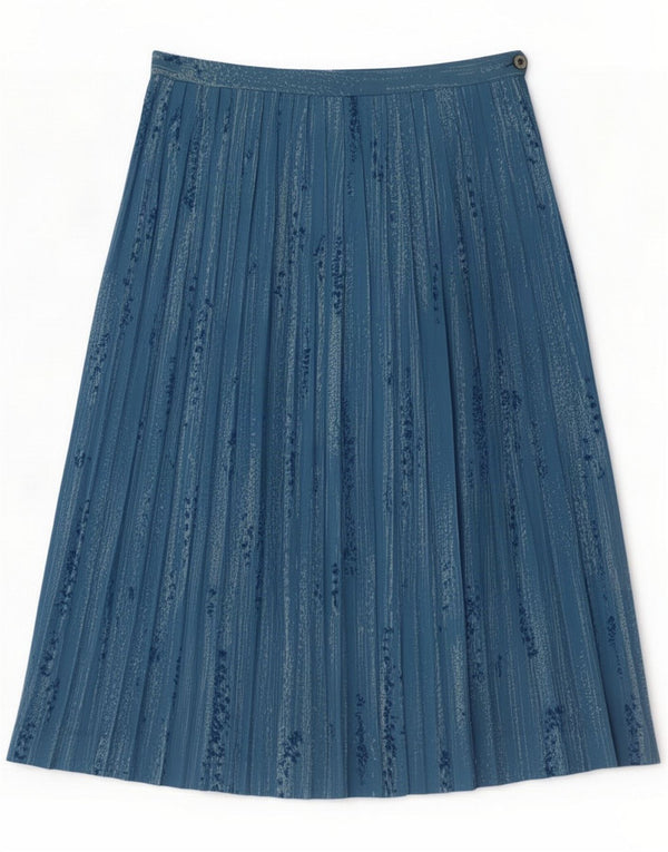 Gigi Womens High Waist Pleated Skirt IT 46 Large W30 Blue Striped