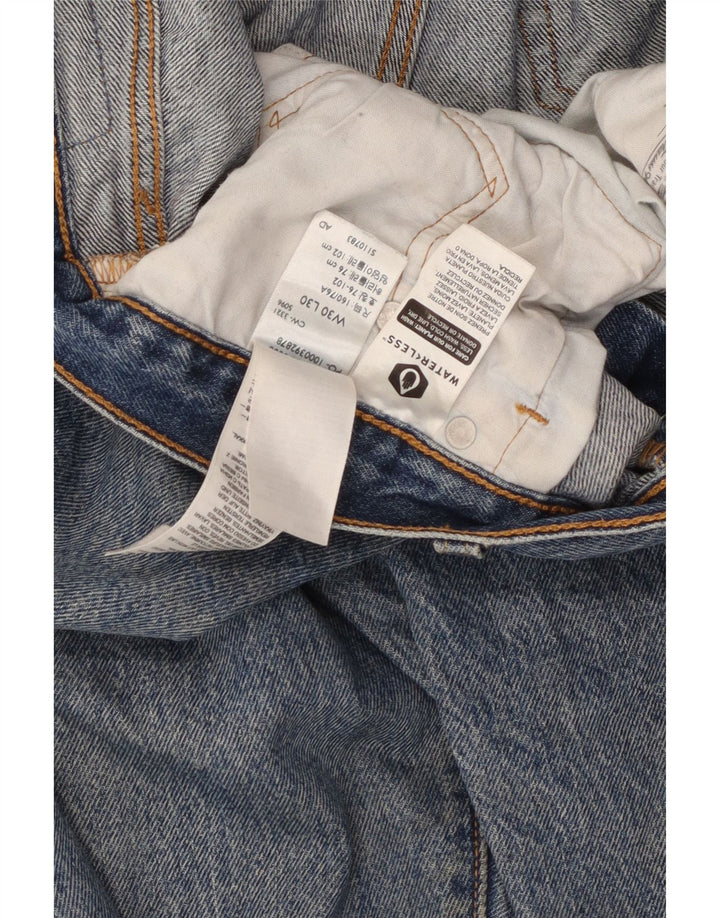 Levi's Mens 501 Straight Jeans W30 L30 Blue Cotton