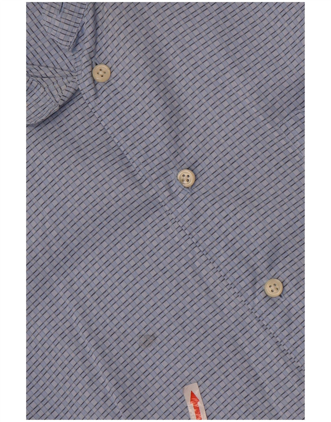 Nautica Mens Shirt Size 16 1/2 Large Blue Check Cotton