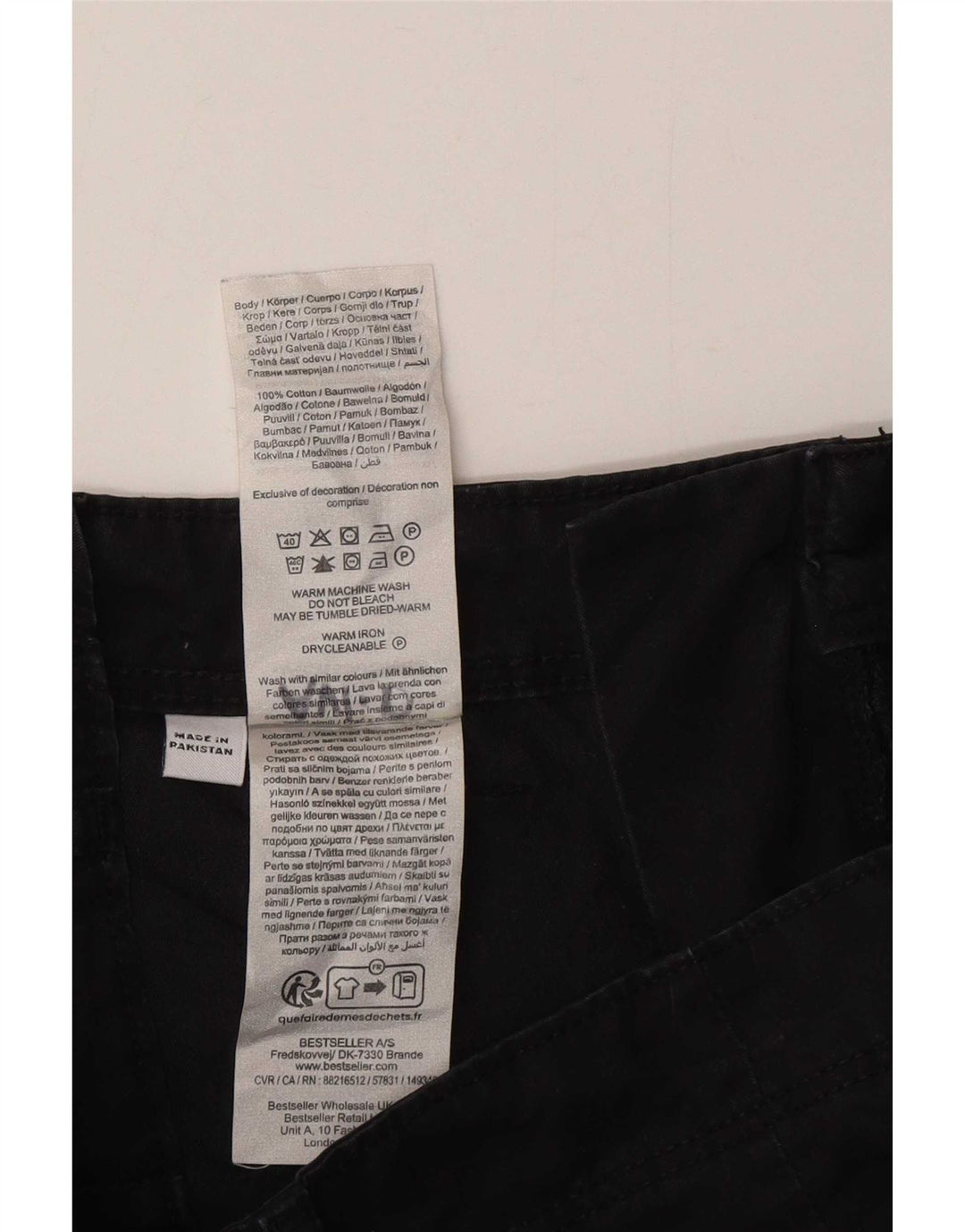 Jack & Jones Mens Cargo Shorts XS W26 Black Cotton