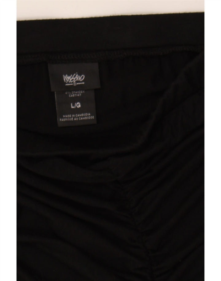 MOSSIMO Womens Midi Skirt UK 16 Large W34 Black Rayon Vintage Mossimo and Second-Hand Mossimo from Messina Hembry 