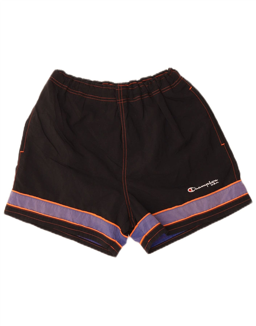 Champion Short de sport pour homme en polyester color block noir moyen