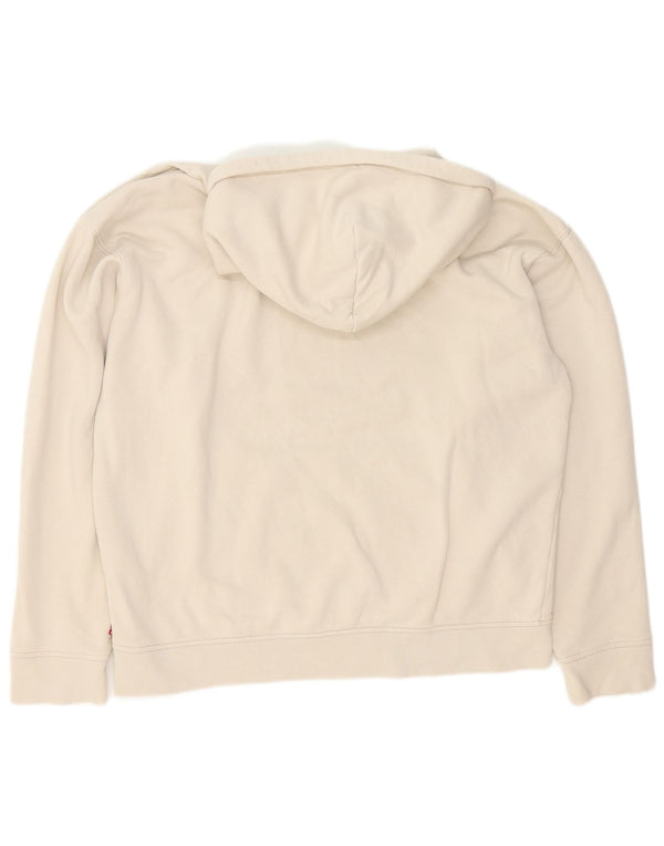 Levi's Mens Relaxed Hoodie Jumper Medium White Cotton
