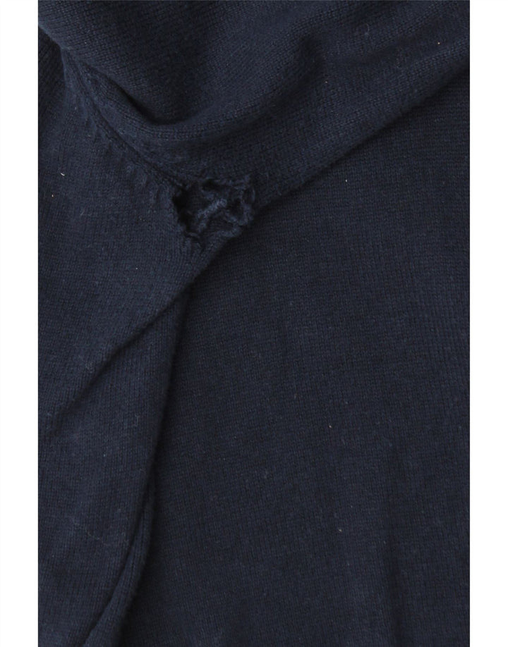 Crew Clothing Mens Zip Neck Jumper Sweater Medium Navy Blue Cotton