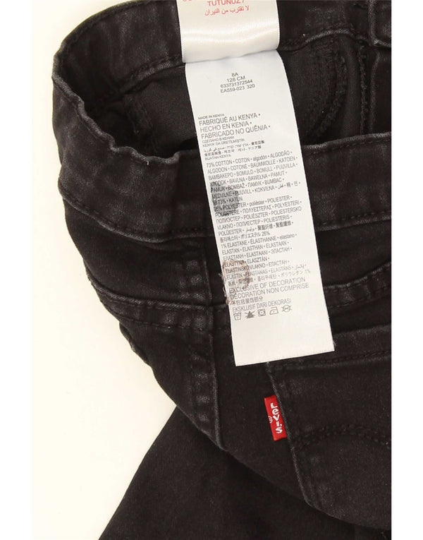 Dziewczęce dżinsy Levi's Jegging 7-8 lat W20 L22 Czarna bawełna