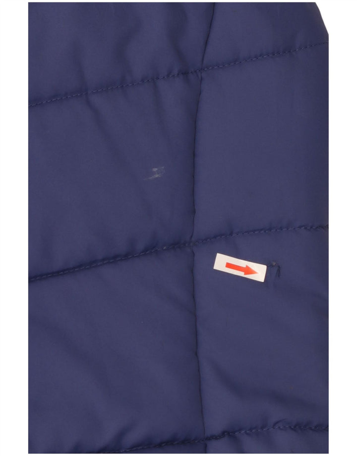 KANGAROOS Mens Padded Gilet UK 16 Large Blue Polyester