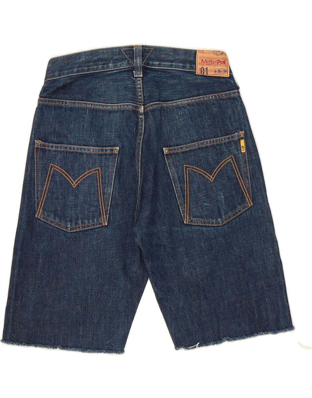 MELTIN' POT Womens Bermuda Denim Shorts W30 Medium Blue Cotton Vintage Meltin' Pot and Second-Hand Meltin' Pot from Messina Hembry 