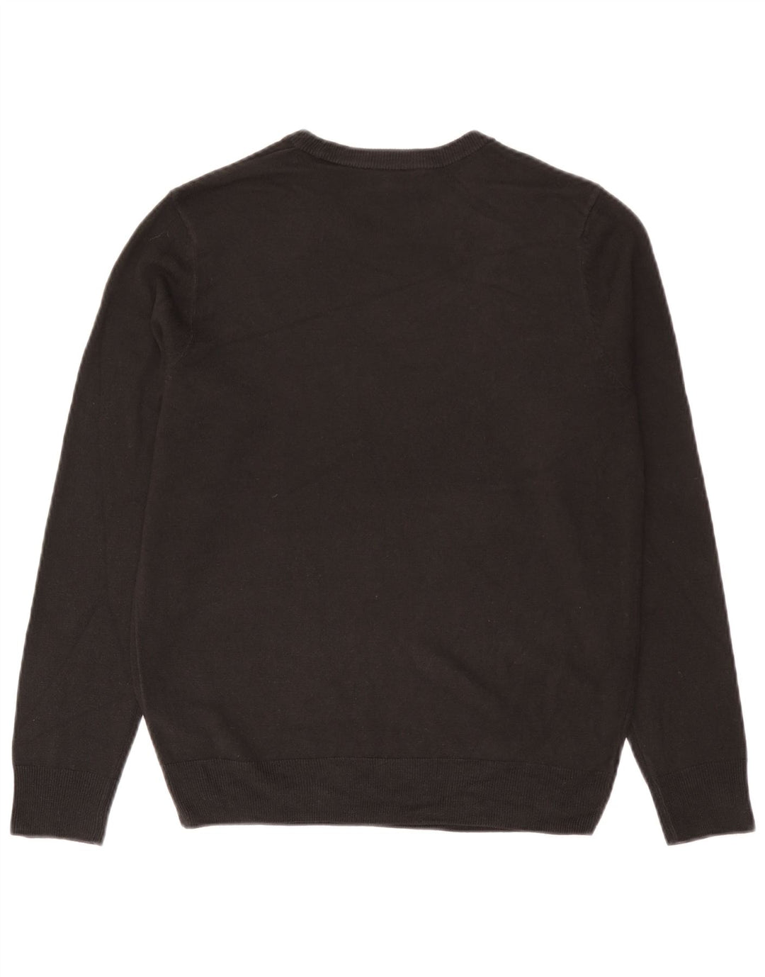 Marks & Spencer Mens Crew Neck Jumper Sweater UK 38/40 Medium Grey Acrylic
