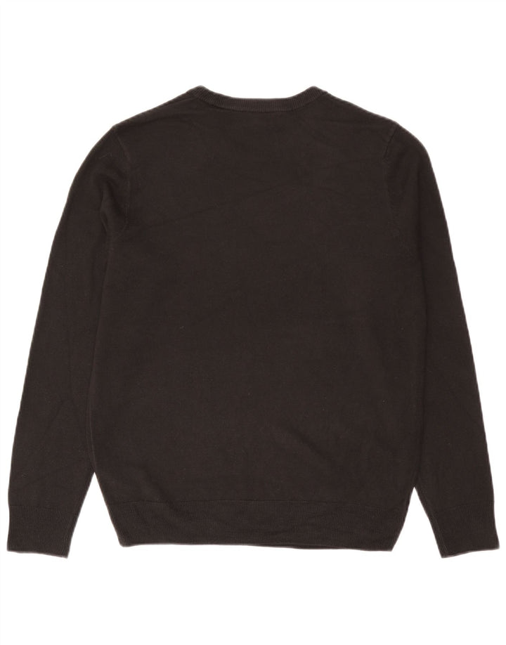 Marks & Spencer Mens Crew Neck Jumper Sweater UK 38/40 Medium Grey Acrylic