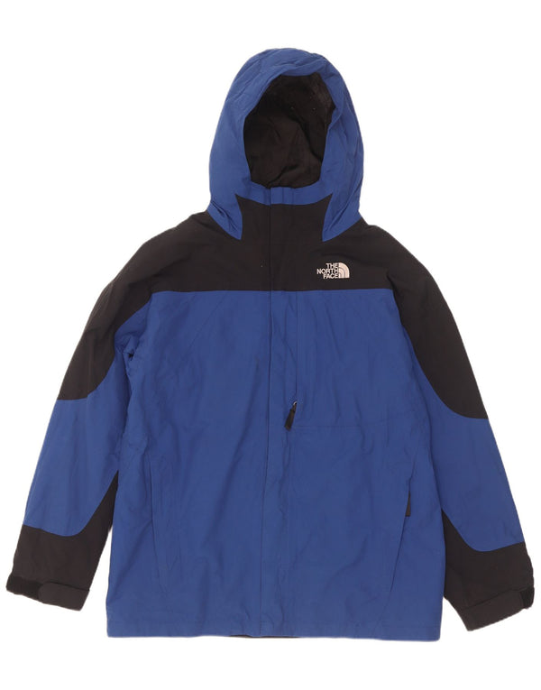The North Face Chaqueta cortavientos con capucha para hombre UK 42 XL Azul Colorblock