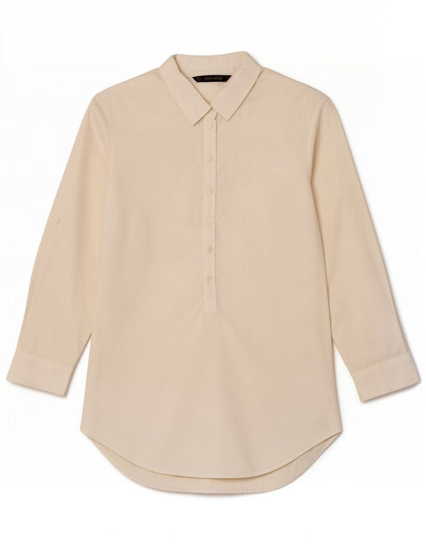 Maglia pullover con maniche a 3/4 da donna Zara UK 10 piccola bianca
