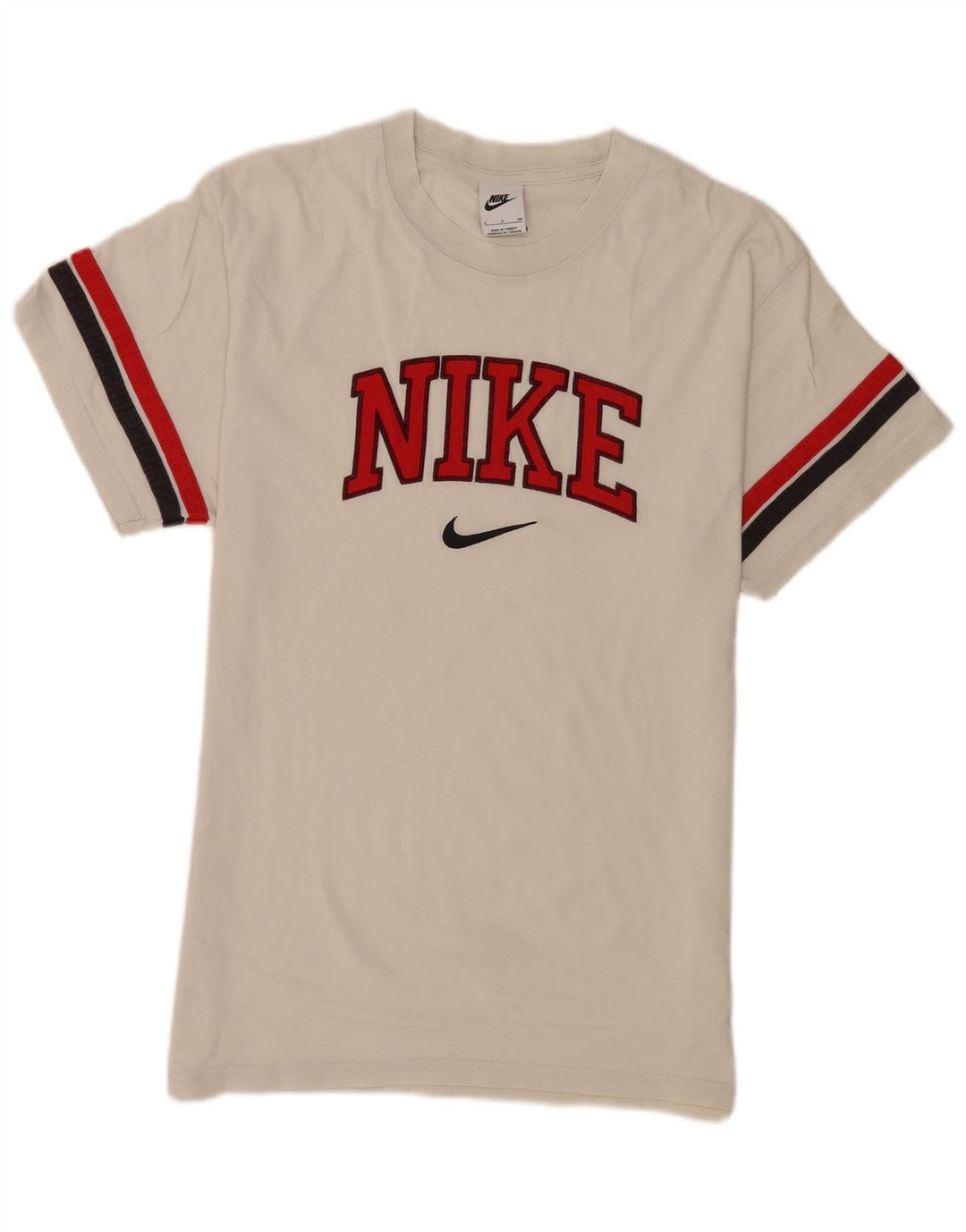 Nike Mens Graphic T-Shirt Top Small White Striped Cotton