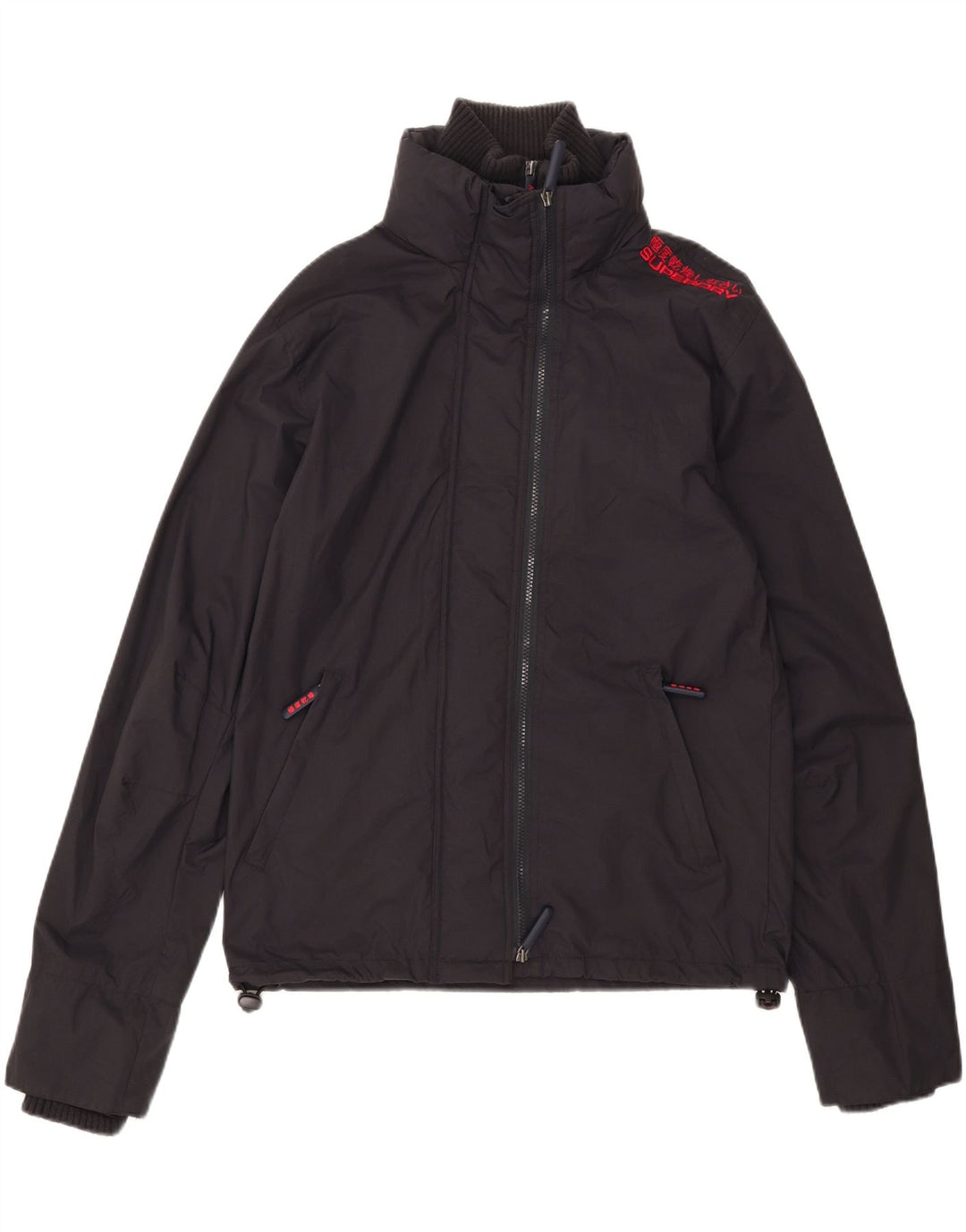 Giacca antipioggia da uomo Superdry UK 40 Large in nylon blu navy