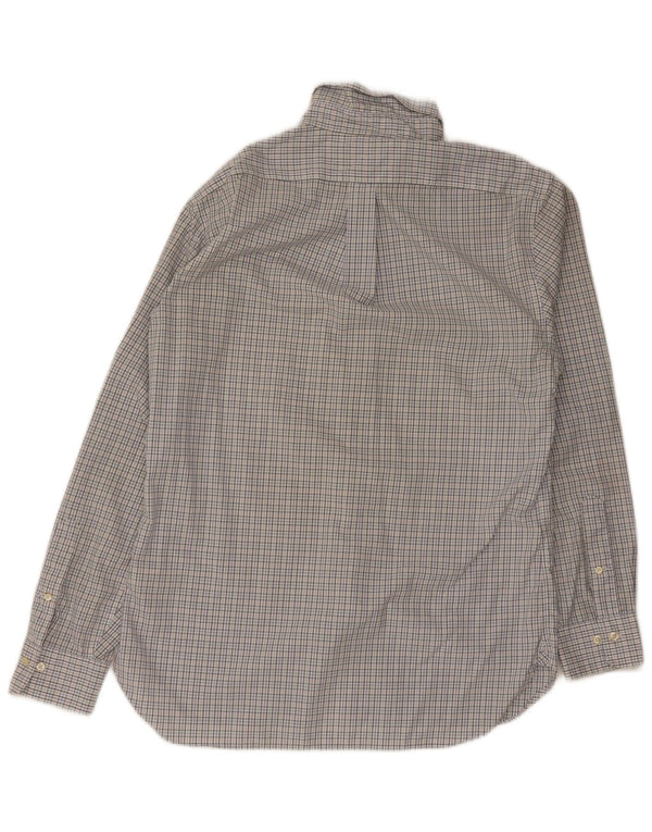 Ralph Lauren Mens Slim Fit Shirt Size 16 1/2 Large White Check Cotton