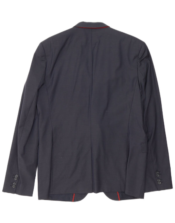 Giacca blazer da uomo a 2 bottoni Hugo Boss UK 54 2XL Lana blu navy