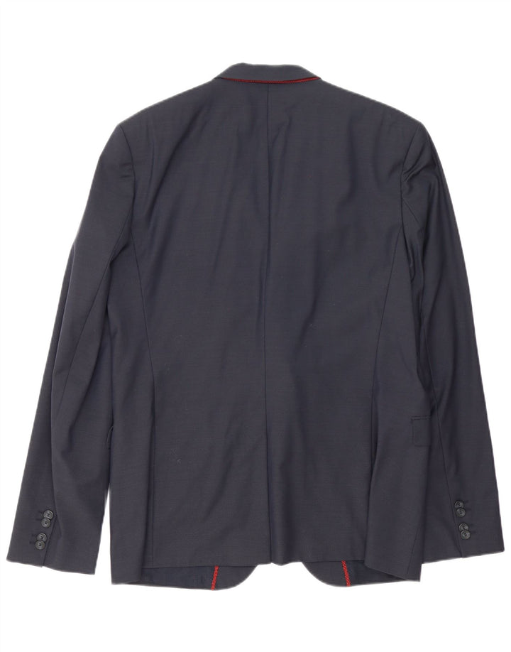 Giacca blazer da uomo a 2 bottoni Hugo Boss UK 54 2XL Lana blu navy
