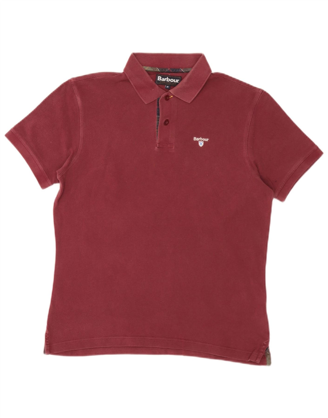 Barbour Mens Polo Shirt Medium Burgundy