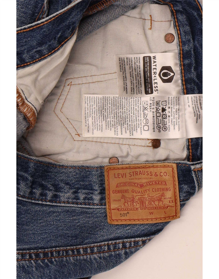 Женские джинсовые шорты Levi's 501 W28, хлопковые, среднего синего цвета