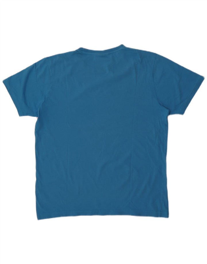 Kappa Mens Graphic T-Shirt Top Large Blue Cotton
