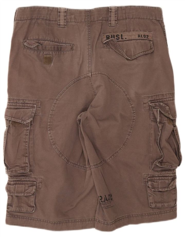Russell Athletic Short cargo pour homme Taille L W34 Gris Coton
