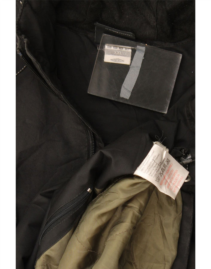 Giacca a vento con cappuccio da uomo Umbro UK 44 2XL Poliestere nero