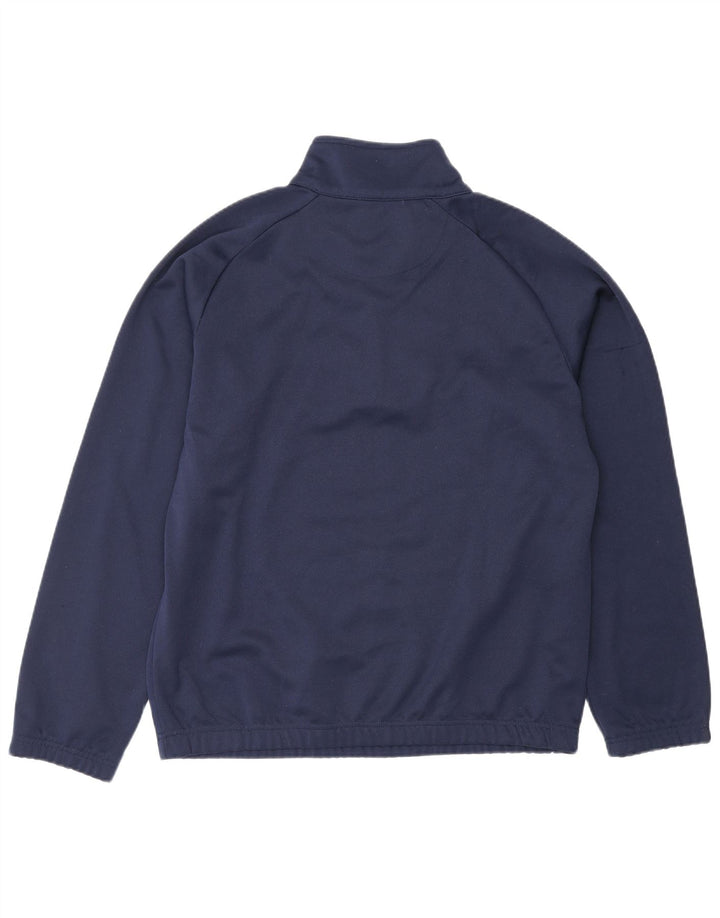 Kappa Mens Zip Neck Sweatshirt Jumper Medium Navy Blue Polyester