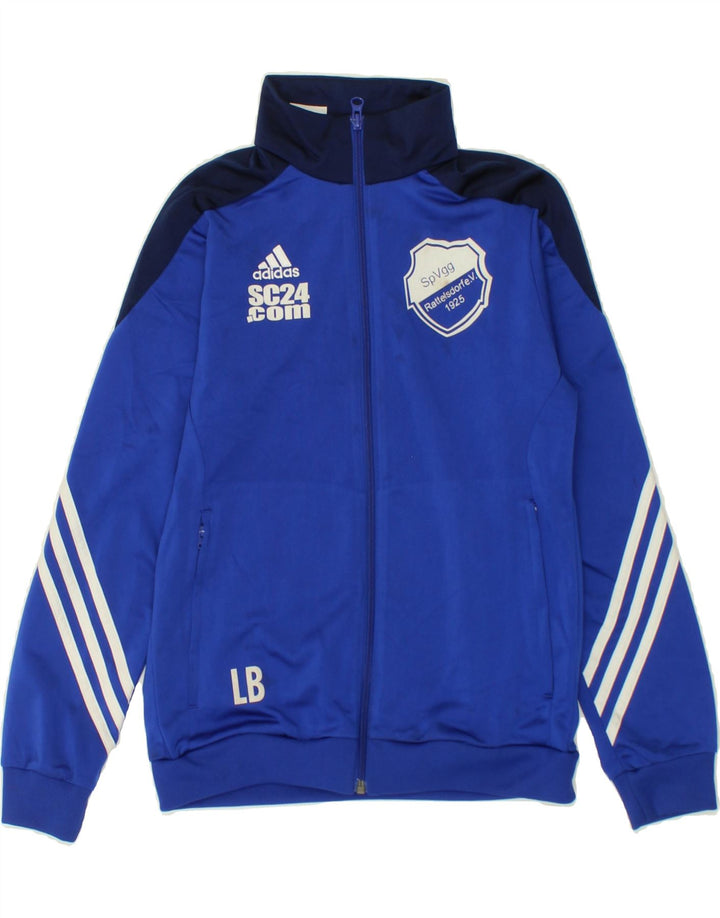 ADIDAS Boys Graphic Tracksuit Top Jacket 11-12 Years Large Blue Vintage Adidas and Second-Hand Adidas from Messina Hembry 