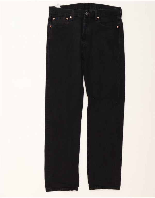 Levi's Mens 501 Straight Jeans W34 L34 Μαύρο βαμβακερό