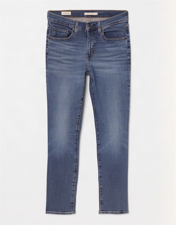 Calça jeans feminina Levi's 724 High Rise Straight W28 L28 azul algodão