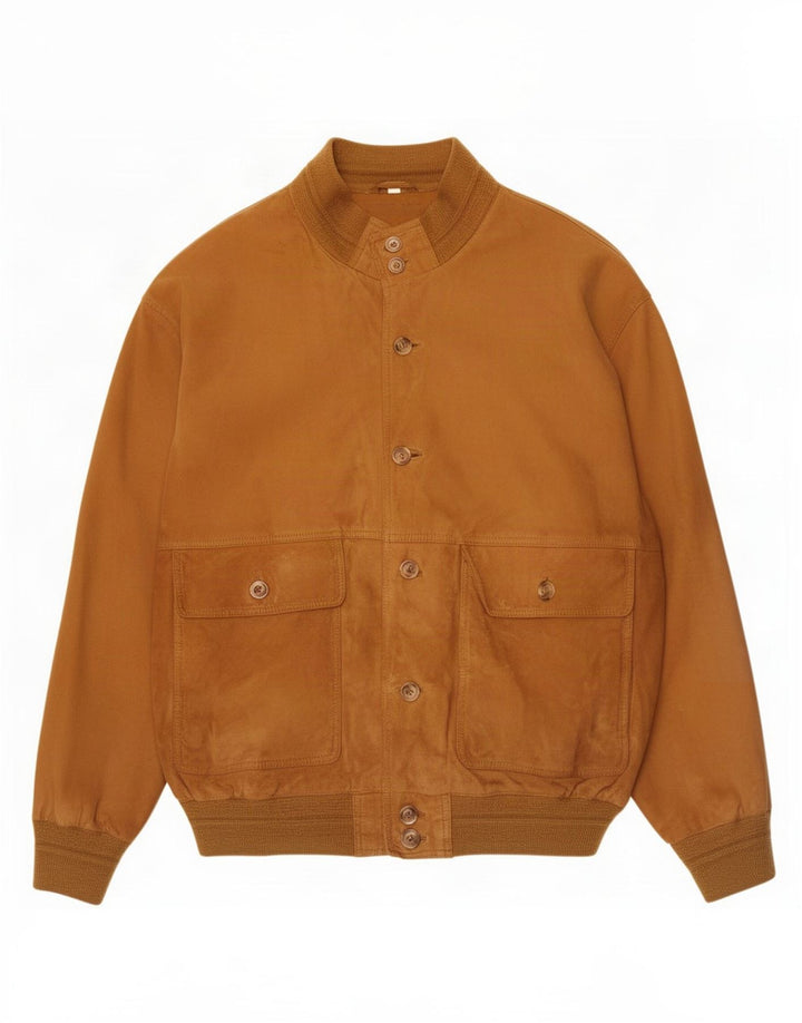 Jaqueta masculina vintage de camurça IT 50 grande marrom