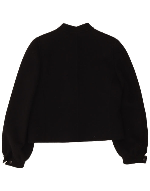 Chaqueta bomber vintage para mujer IT 46 lana negra grande