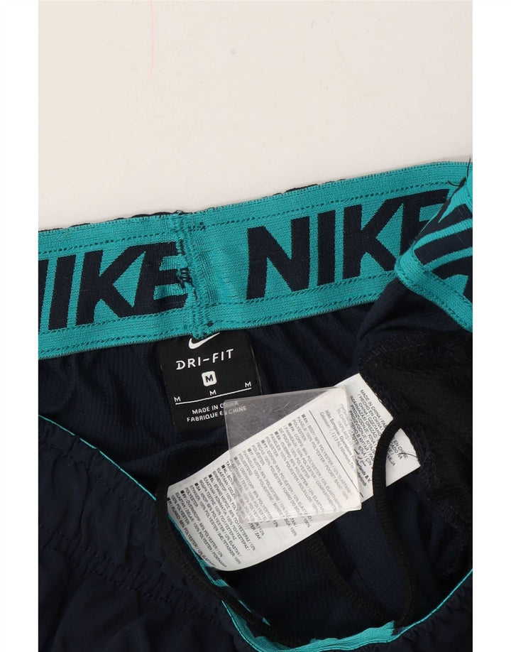 Nike Mens Graphic Tracksuit Trousers Joggers Medium Navy Blue Polyester